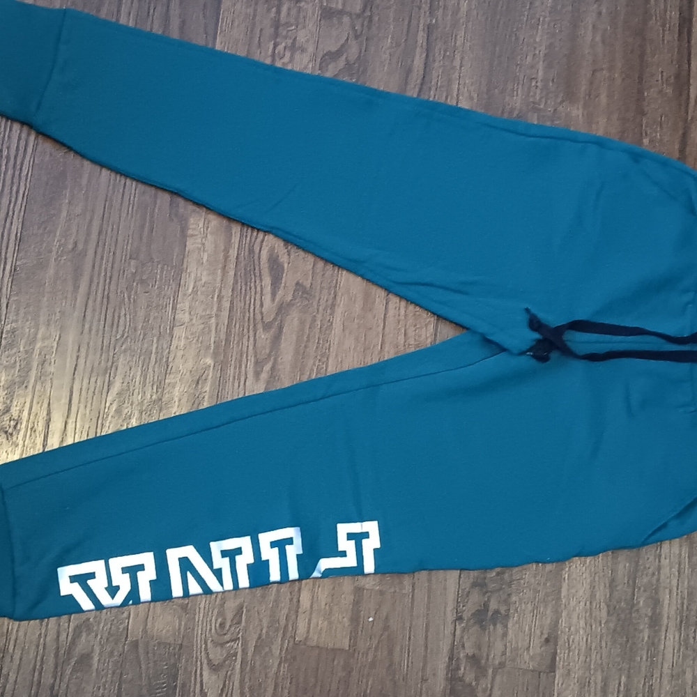 Pink green jogger pants